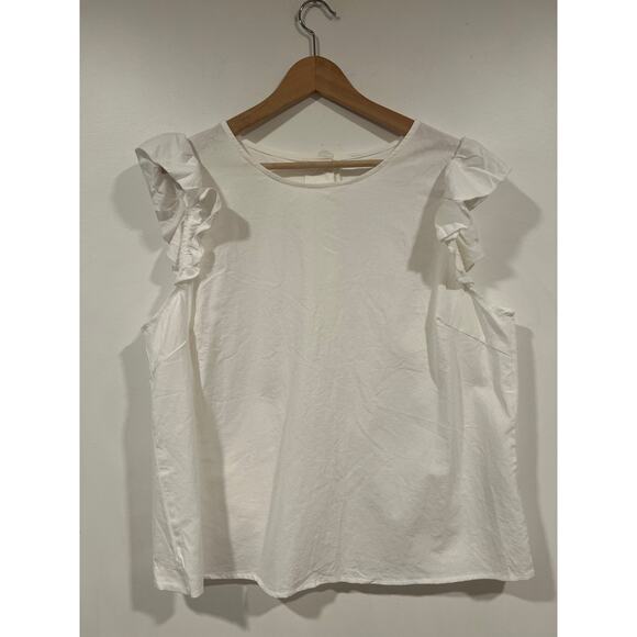 Women’s Cotton Summer Ruffled Sleeveless Blouse 1X Plus Size - Picture 2 of 6